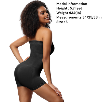 Women's Shapewear Tummy Control Faja Butt Lifter Body Shaper Strapless Seamless Bodysuits with Removable Shoulder Straps Romper