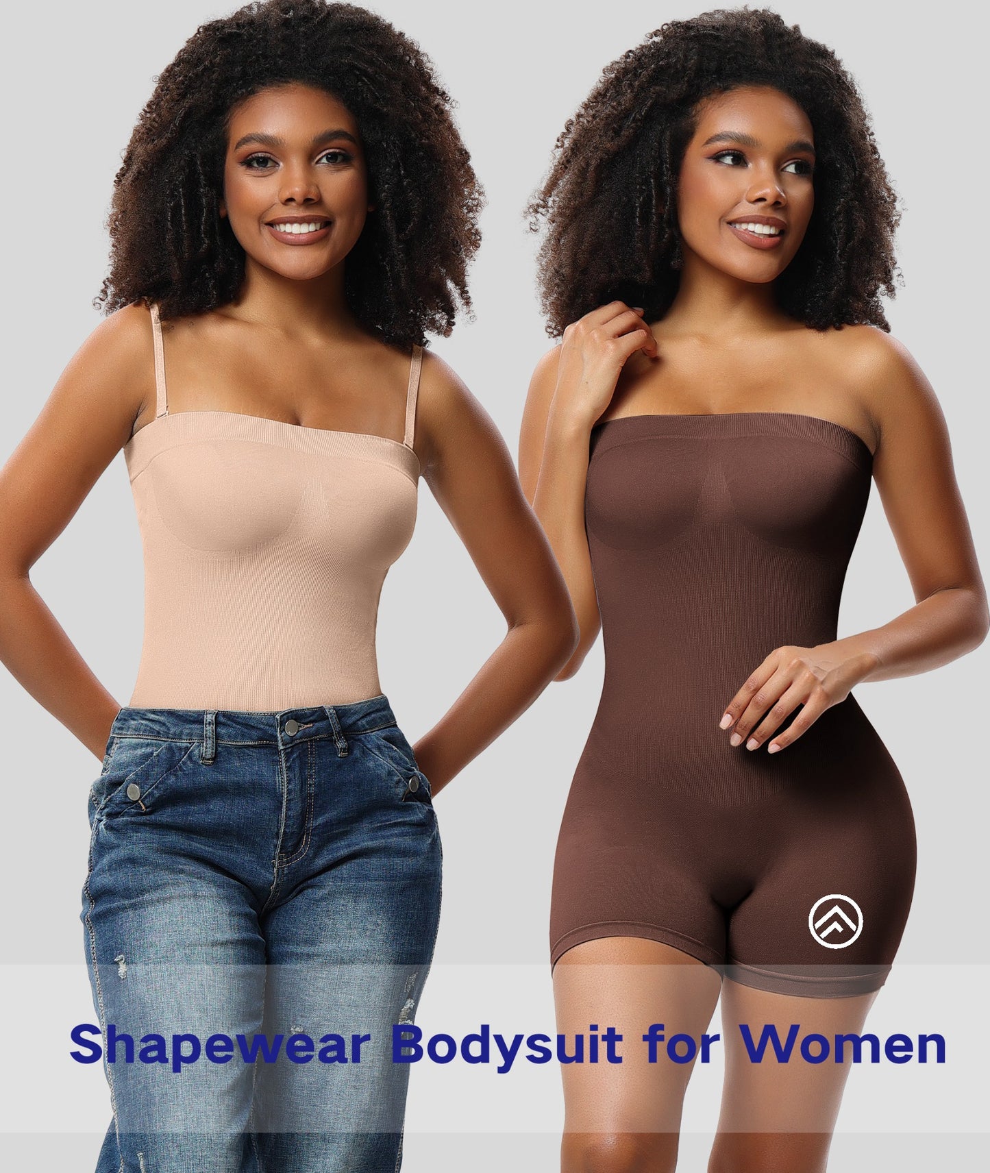 Women's Shapewear Tummy Control Faja Butt Lifter Body Shaper Strapless Seamless Bodysuits with Removable Shoulder Straps Romper