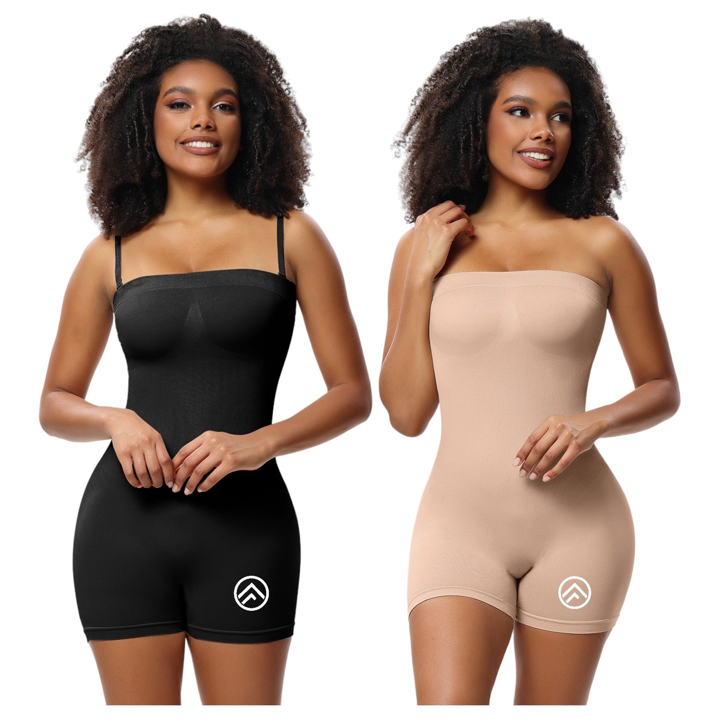 Women's Shapewear Tummy Control Faja Butt Lifter Body Shaper Strapless Seamless Bodysuits with Removable Shoulder Straps Romper